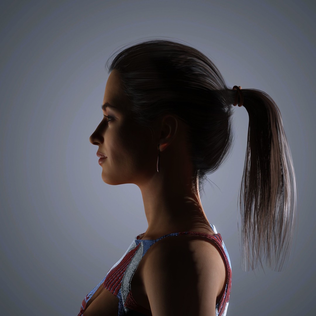 Irina Shayk 3D Model – Low Poly Rigged Character for Animation, FBX, OBJ - View 9