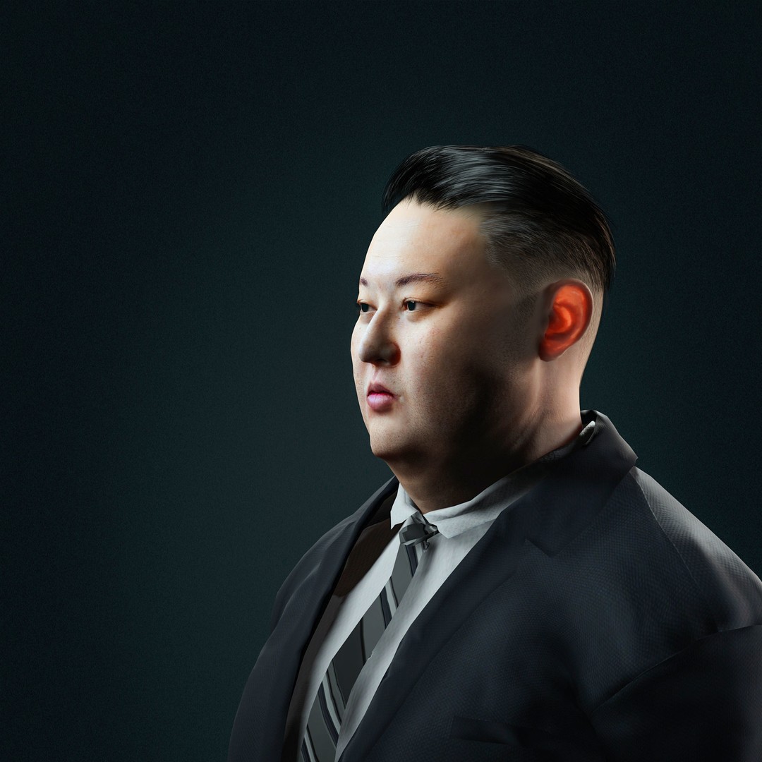 Kim Jong Un 3D Model – Hyper Realistic Low-Poly Character, FBX, OBJ, Rigged - View 5