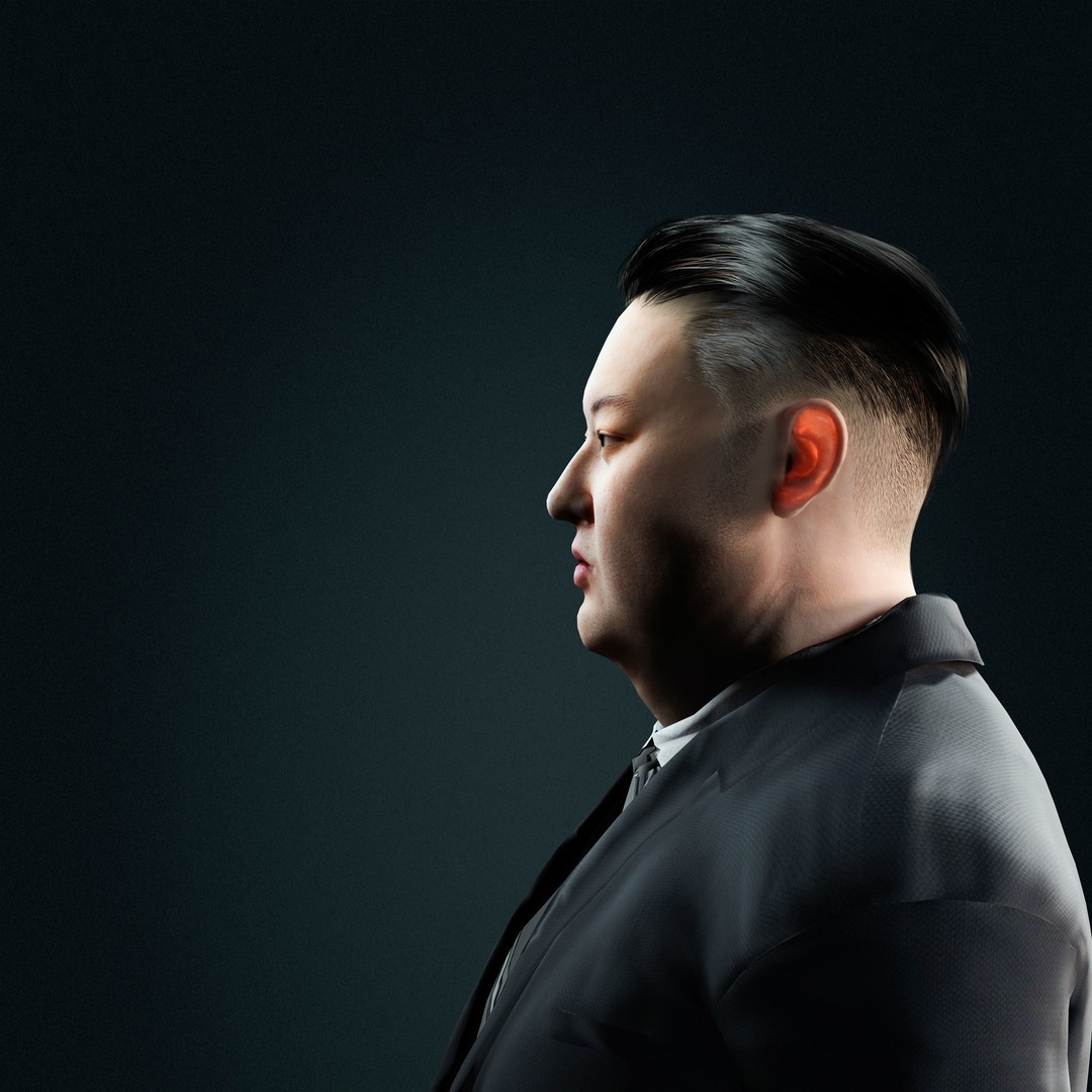 Kim Jong Un 3D Model – Hyper Realistic Low-Poly Character, FBX, OBJ, Rigged - View 6
