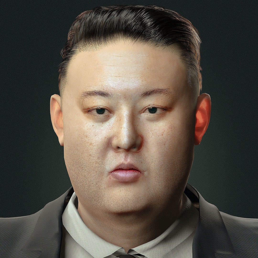 Kim Jong Un 3D Model – Hyper Realistic Low-Poly Character, FBX, OBJ, Rigged - View 9
