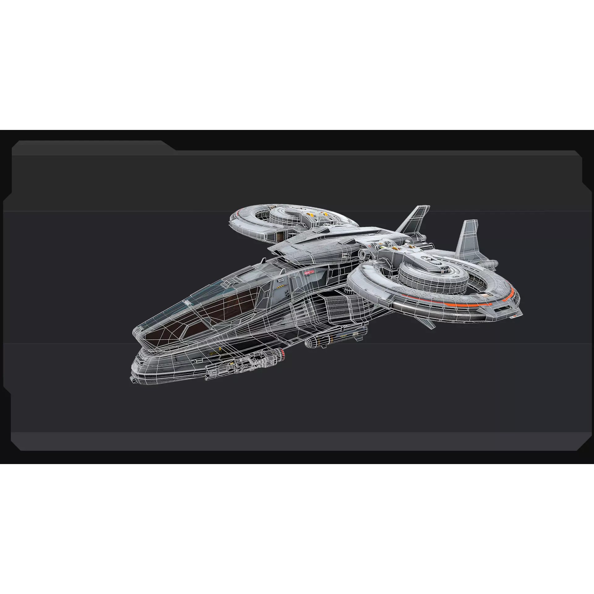 VTOL - Stealth Fighter - Low-Poly Game-Ready 3D Model