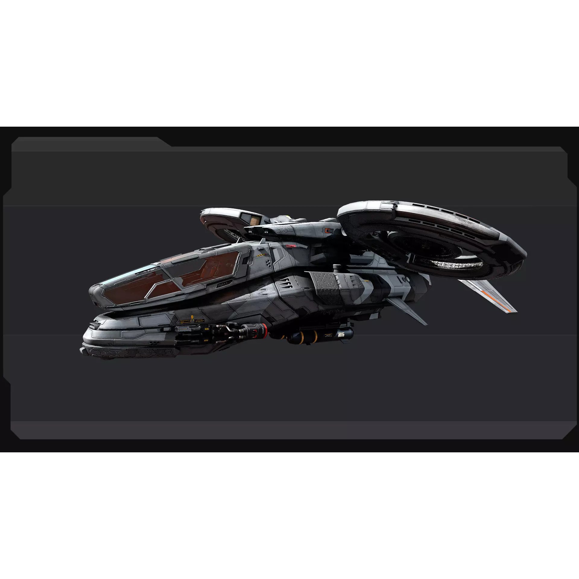 VTOL - Stealth Fighter - Low-Poly Game-Ready 3D Model - View 10