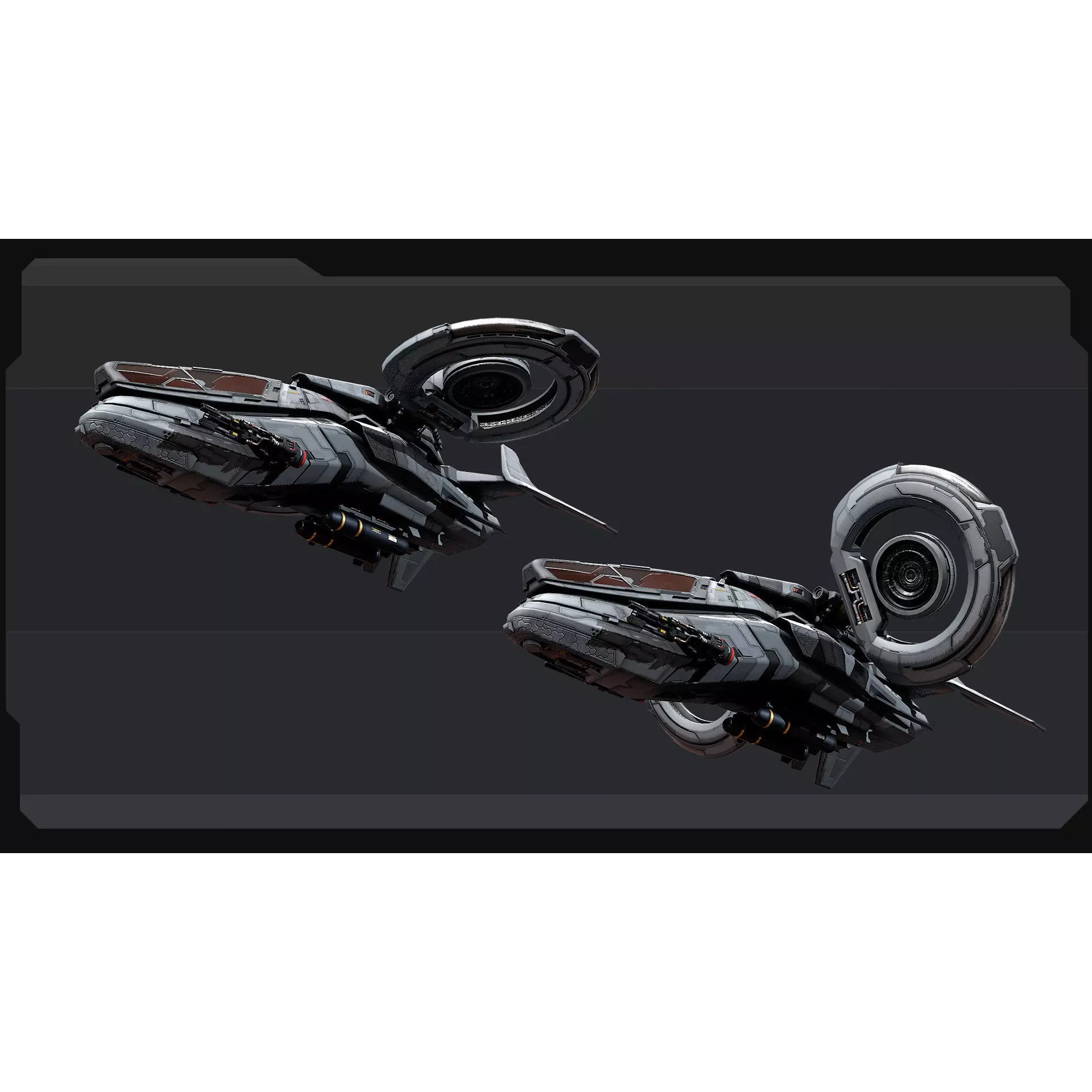 VTOL - Stealth Fighter - Low-Poly Game-Ready 3D Model - View 12