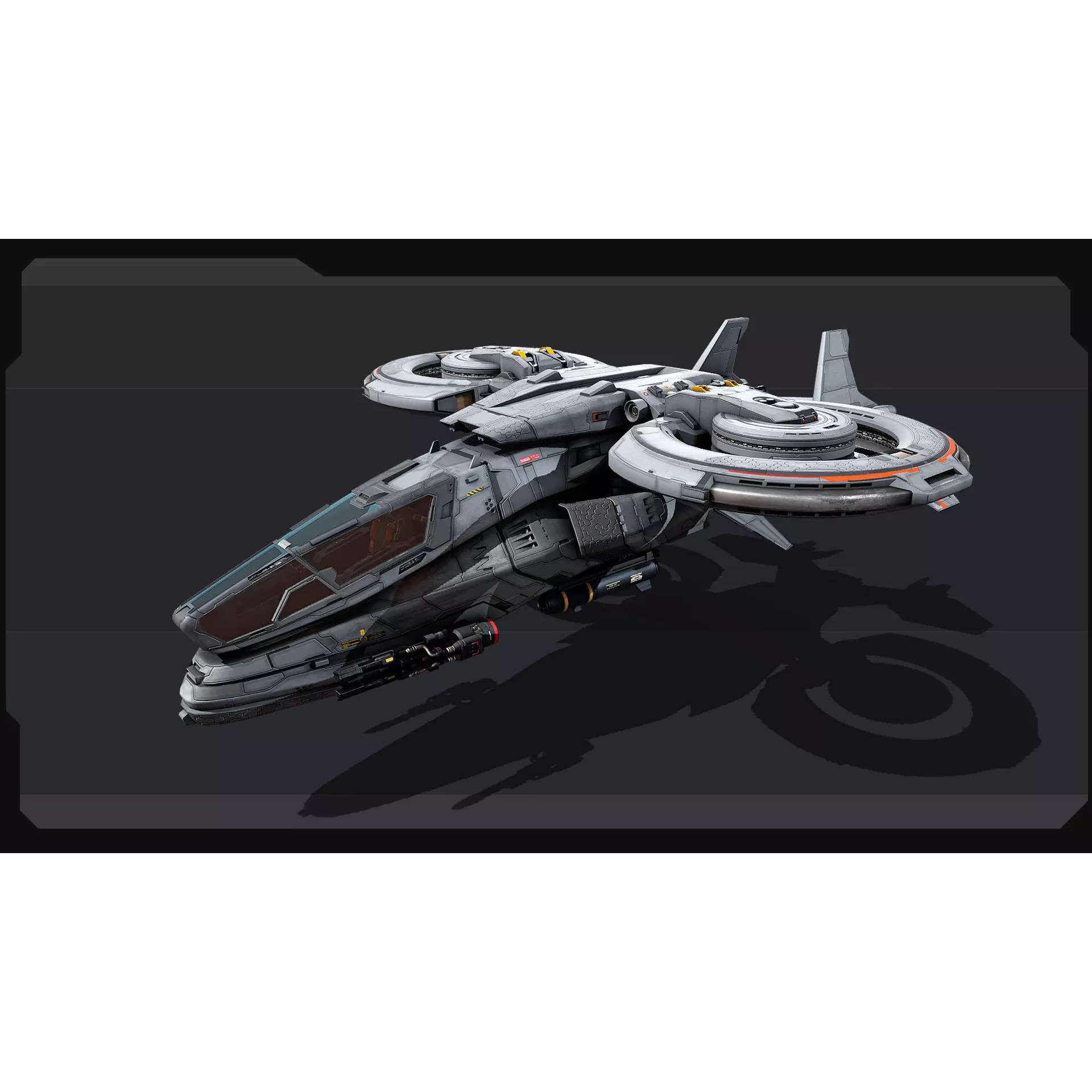 VTOL - Stealth Fighter - Low-Poly Game-Ready 3D Model - View 3