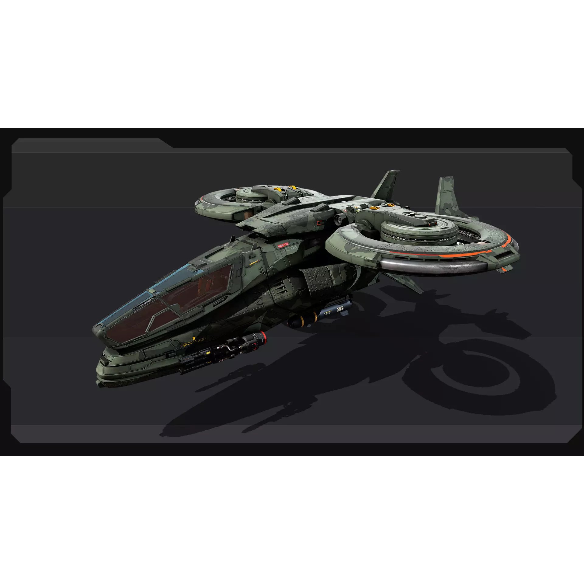 VTOL - Stealth Fighter - Low-Poly Game-Ready 3D Model - View 4