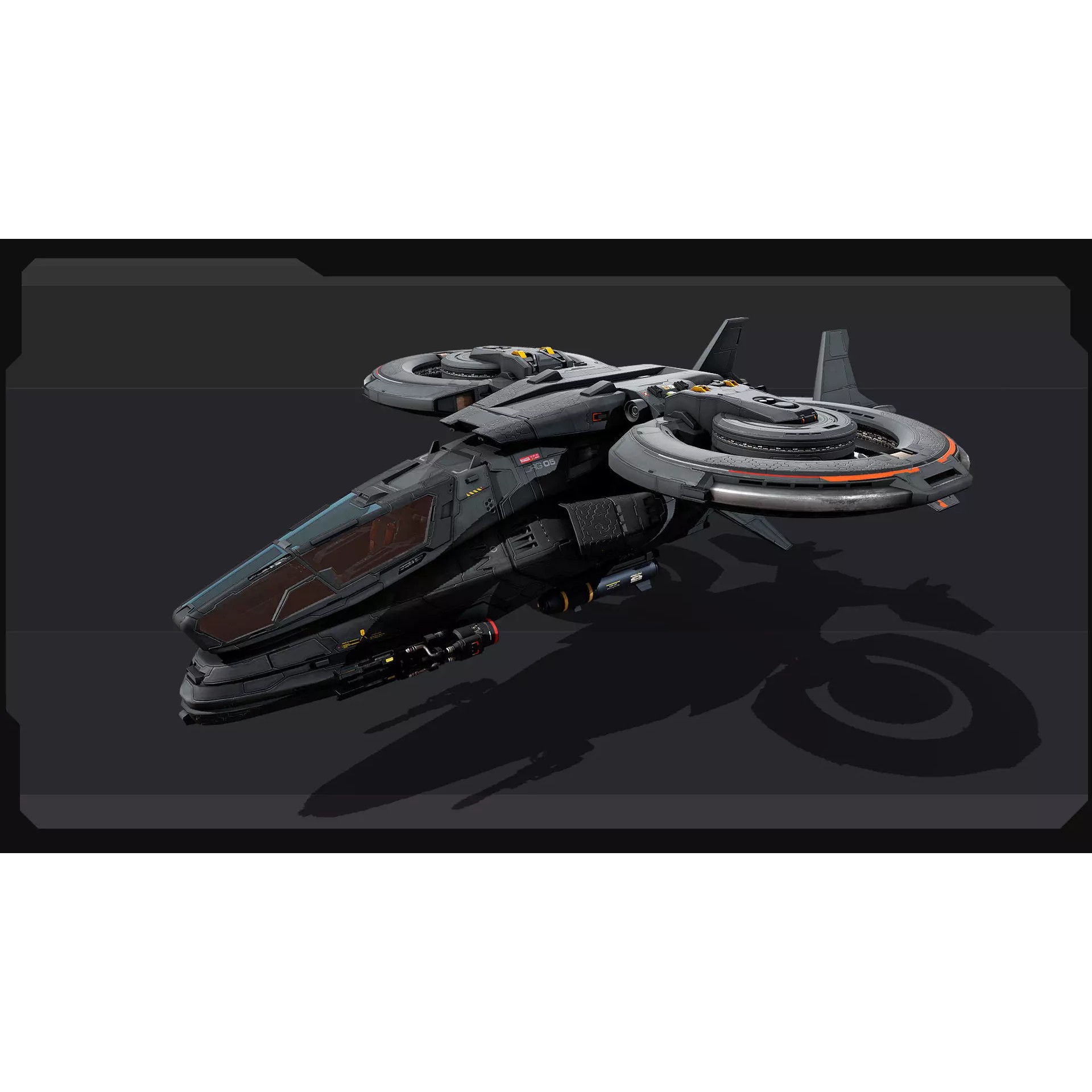 VTOL - Stealth Fighter - Low-Poly Game-Ready 3D Model - View 5