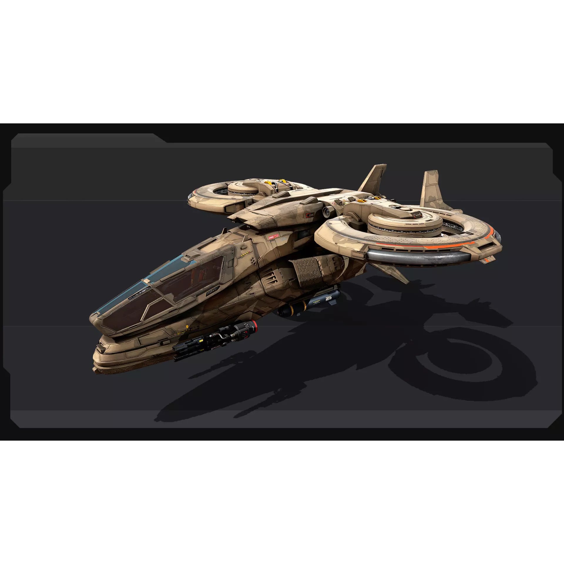 VTOL - Stealth Fighter - Low-Poly Game-Ready 3D Model - View 6