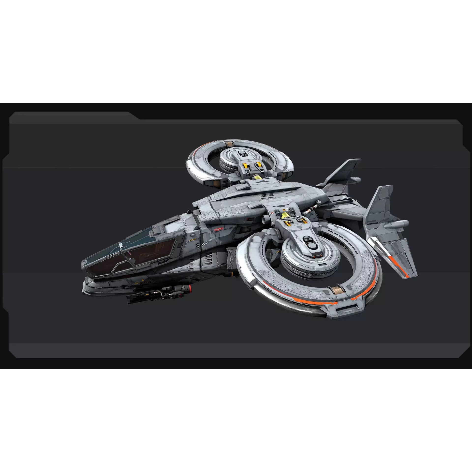 VTOL - Stealth Fighter - Low-Poly Game-Ready 3D Model - View 7