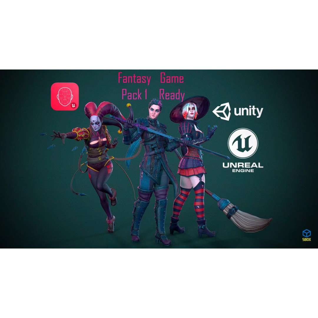 Fantasy Character 3D Model – Low Poly Rigged Pack for Games, FBX & Unity - View 2