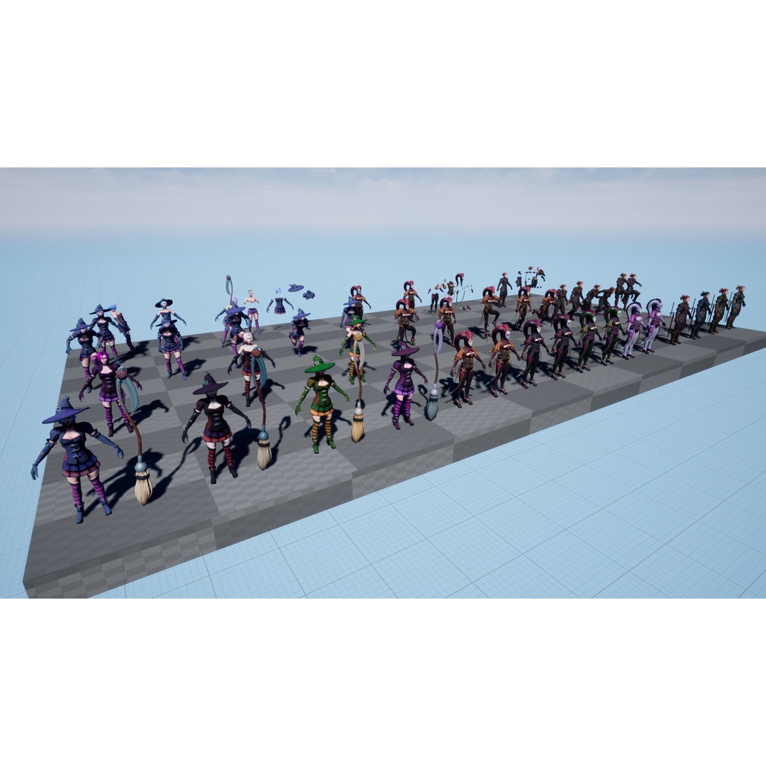 Fantasy Character 3D Model – Low Poly Rigged Pack for Games, FBX & Unity - View 30