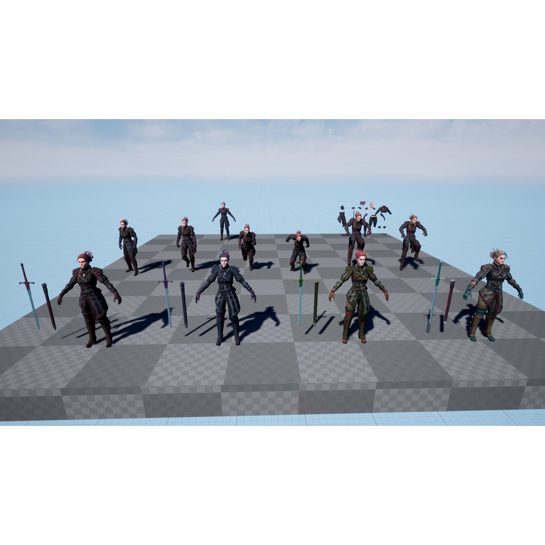 Fantasy Character 3D Model – Low Poly Rigged Pack for Games, FBX & Unity - View 35