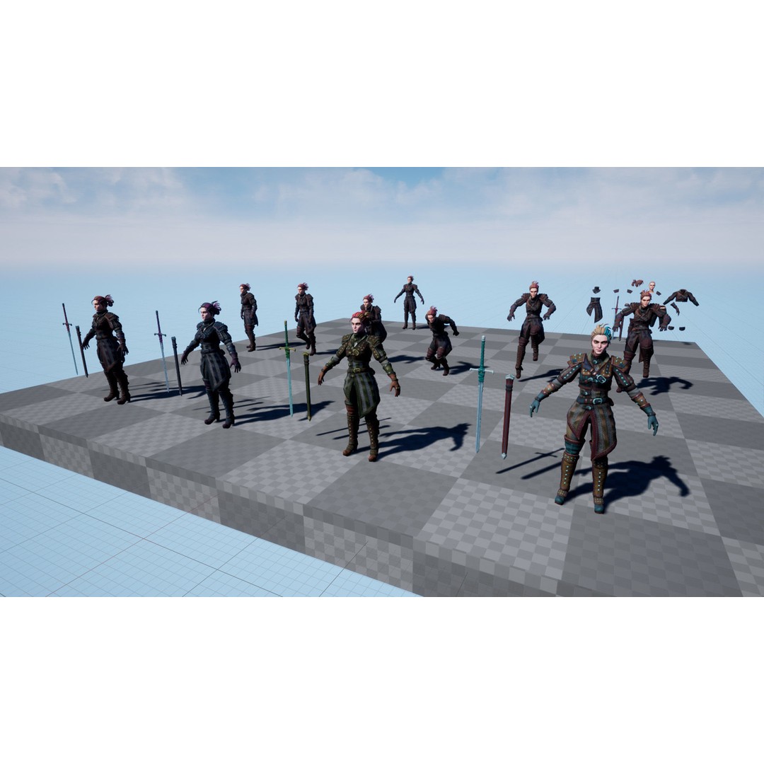 Fantasy Character 3D Model – Low Poly Rigged Pack for Games, FBX & Unity - View 36
