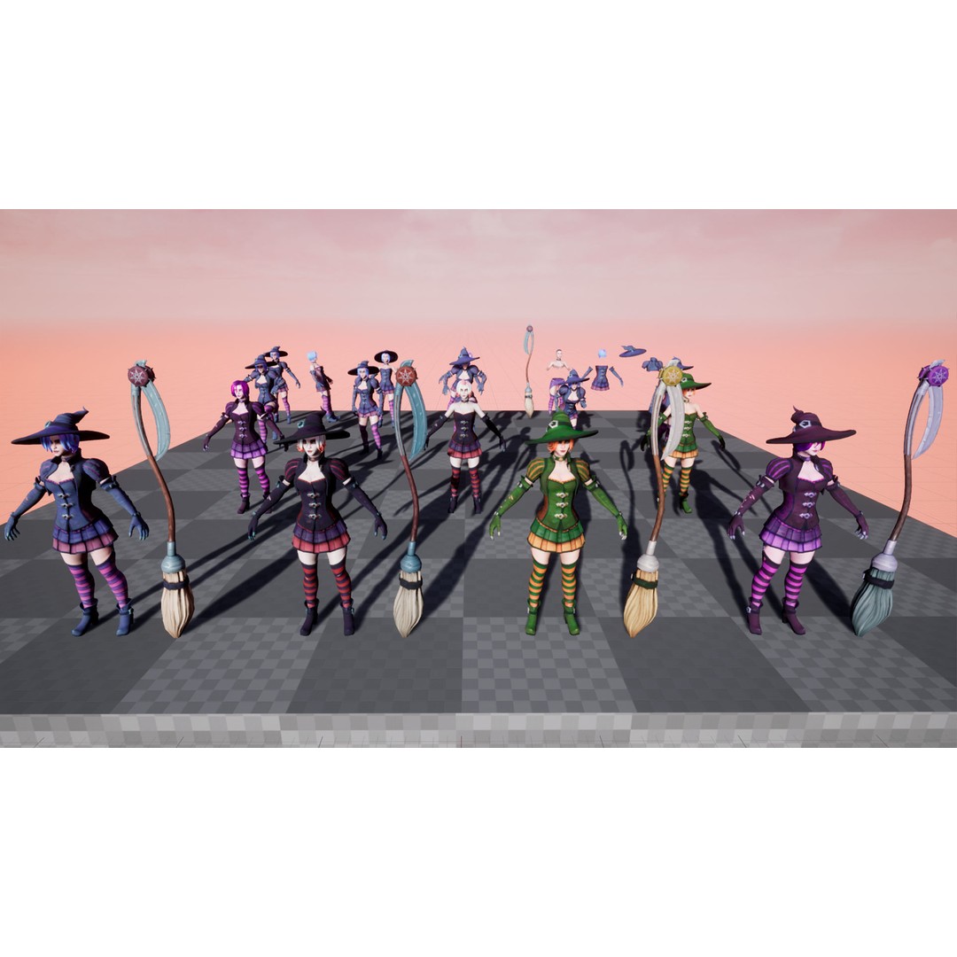Fantasy Character 3D Model – Low Poly Rigged Pack for Games, FBX & Unity - View 43
