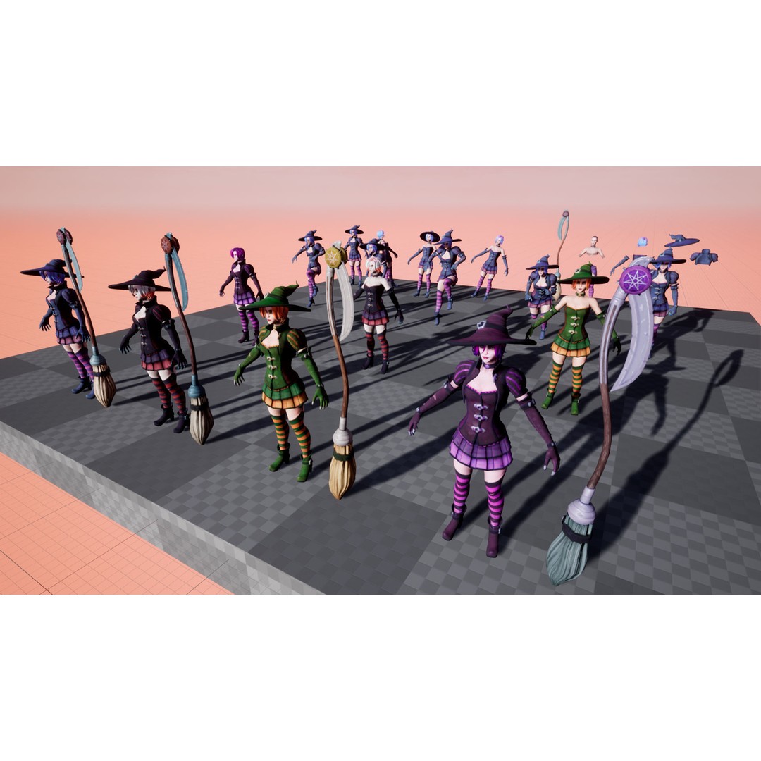 Fantasy Character 3D Model – Low Poly Rigged Pack for Games, FBX & Unity - View 46