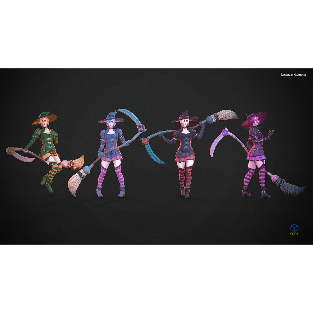 Fantasy Character 3D Model – Low Poly Rigged Pack for Games, FBX & Unity - View 5