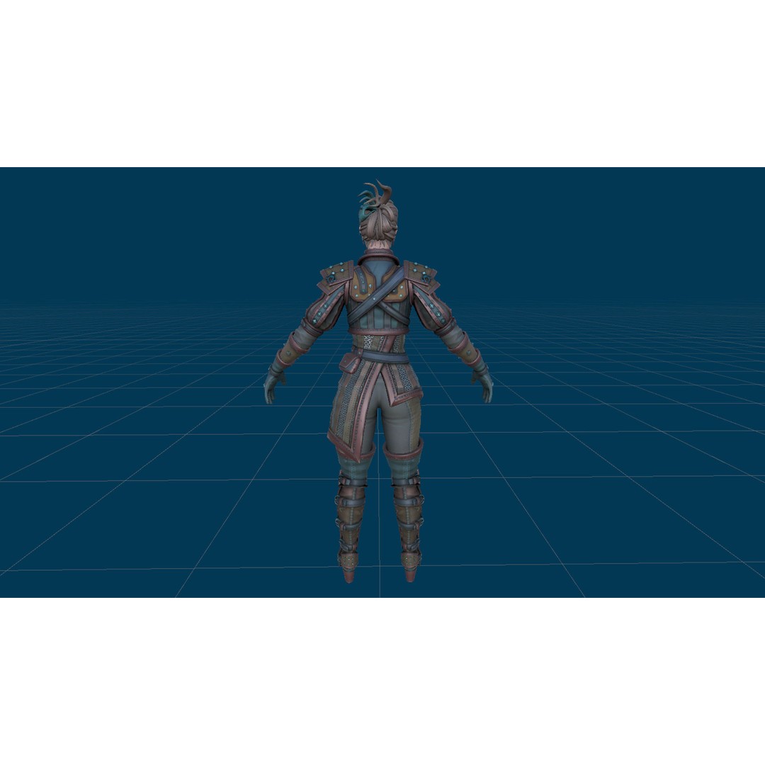Fantasy Character 3D Model – Low Poly Rigged Pack for Games, FBX & Unity - View 72