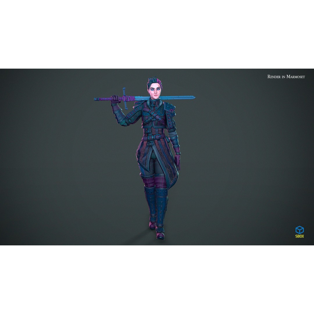 Fantasy Character 3D Model – Low Poly Rigged Pack for Games, FBX & Unity - View 9