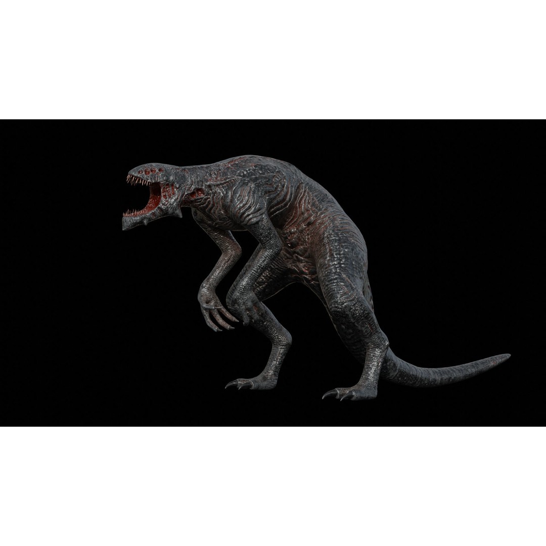 Obscurux-X Mutant Alien Creature 3D Model – Low Poly Rigged Animation