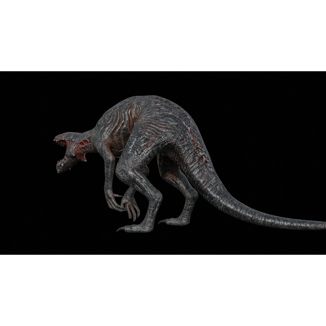 Obscurux-X Mutant Alien Creature 3D Model – Low Poly Rigged Animation - View 10