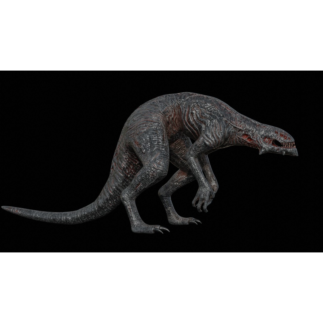 Obscurux-X Mutant Alien Creature 3D Model – Low Poly Rigged Animation - View 12