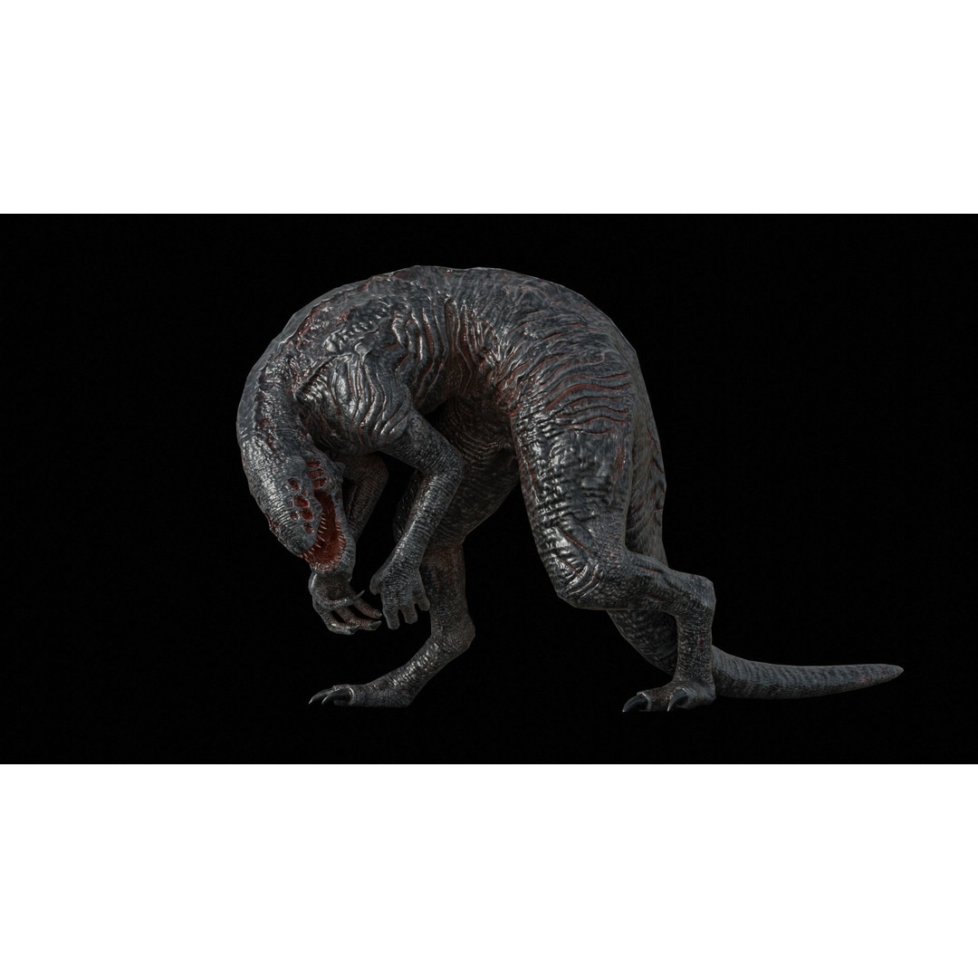 Obscurux-X Mutant Alien Creature 3D Model – Low Poly Rigged Animation - View 16