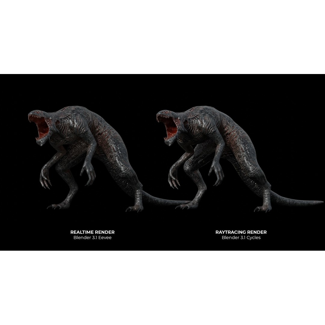 Obscurux-X Mutant Alien Creature 3D Model – Low Poly Rigged Animation - View 18
