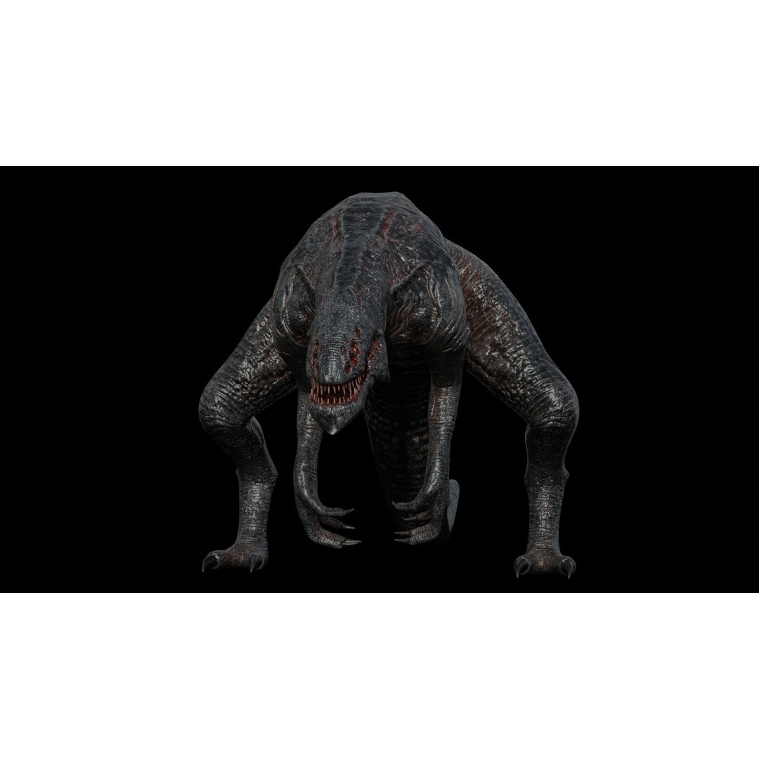 Obscurux-X Mutant Alien Creature 3D Model – Low Poly Rigged Animation - View 19