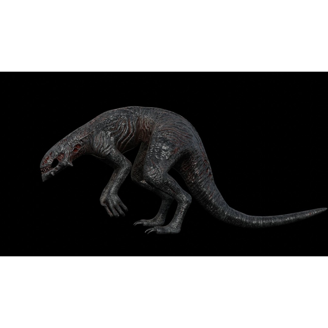 Obscurux-X Mutant Alien Creature 3D Model – Low Poly Rigged Animation - View 22