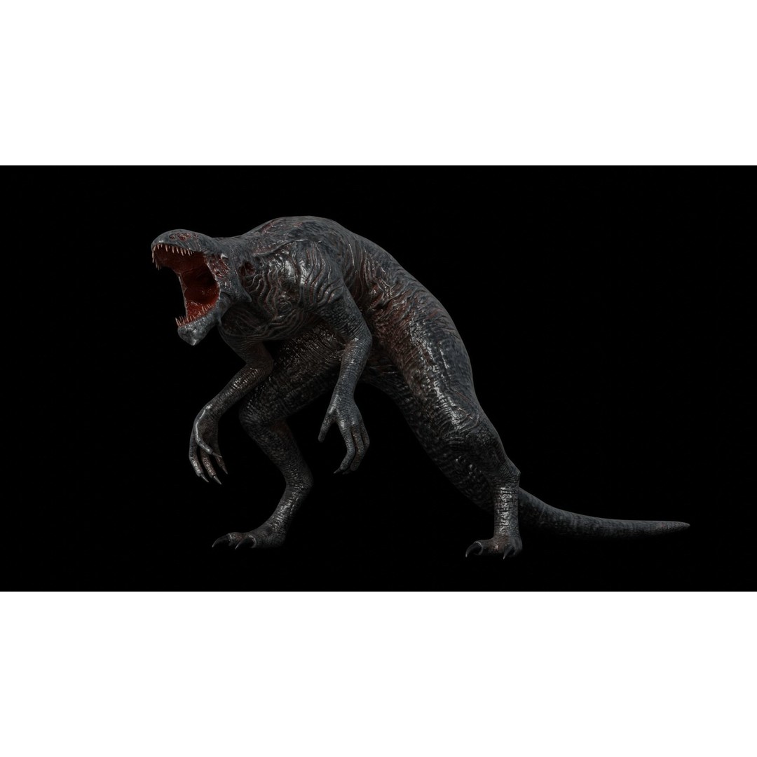 Obscurux-X Mutant Alien Creature 3D Model – Low Poly Rigged Animation - View 28