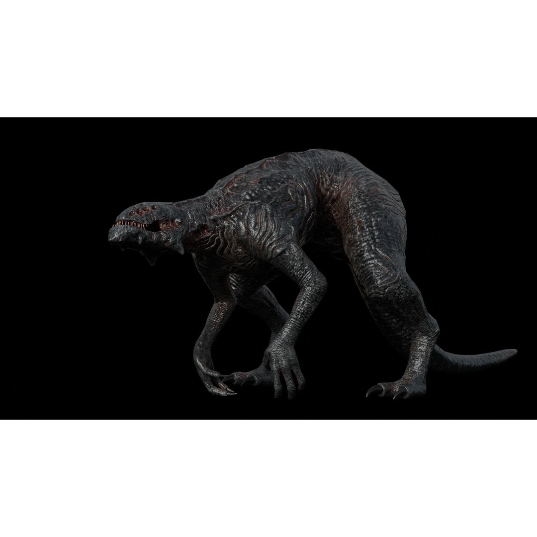 Obscurux-X Mutant Alien Creature 3D Model – Low Poly Rigged Animation - View 30