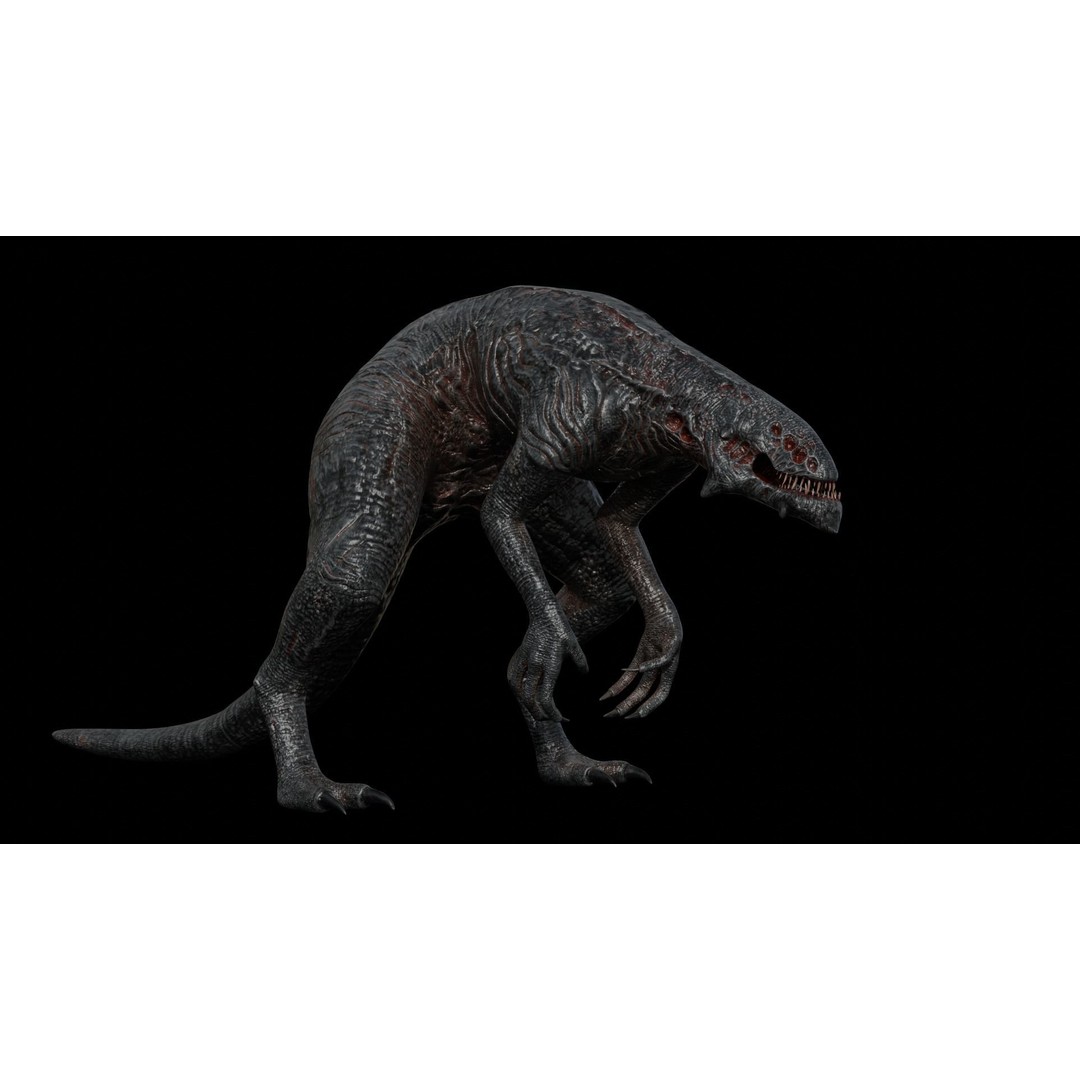 Obscurux-X Mutant Alien Creature 3D Model – Low Poly Rigged Animation - View 32