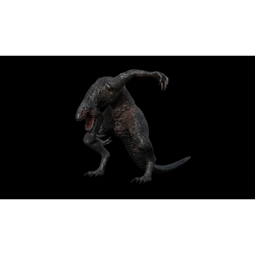 Obscurux-X Mutant Alien Creature 3D Model – Low Poly Rigged Animation - View 33