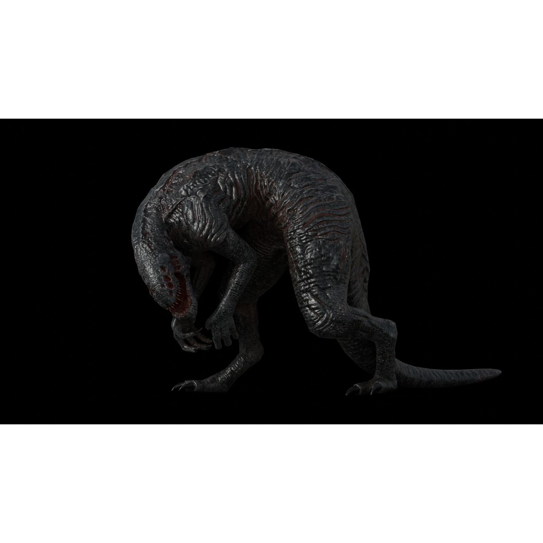 Obscurux-X Mutant Alien Creature 3D Model – Low Poly Rigged Animation - View 34