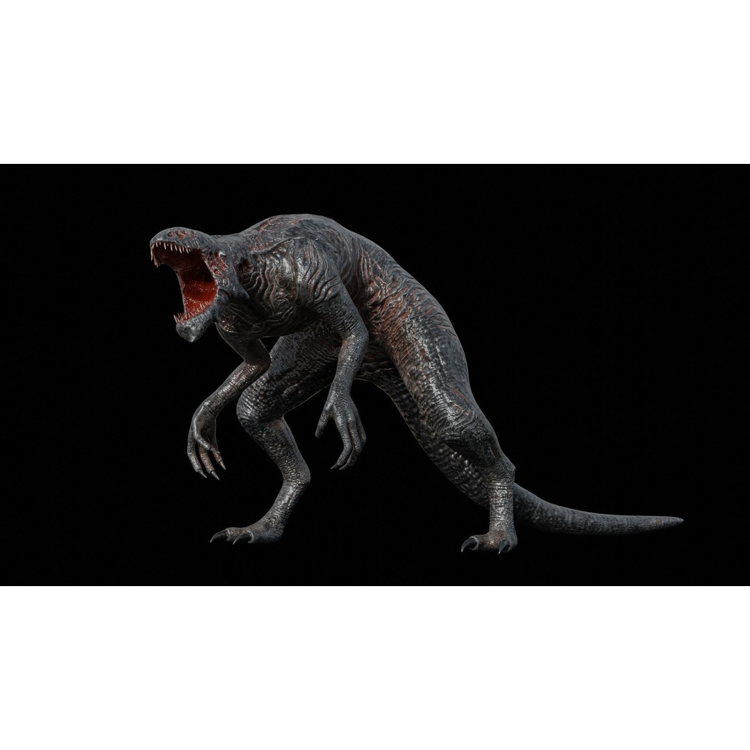 Obscurux-X Mutant Alien Creature 3D Model – Low Poly Rigged Animation - View 4