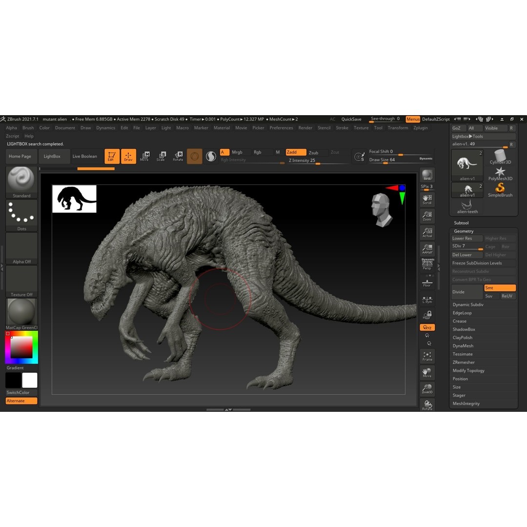 Obscurux-X Mutant Alien Creature 3D Model – Low Poly Rigged Animation - View 41