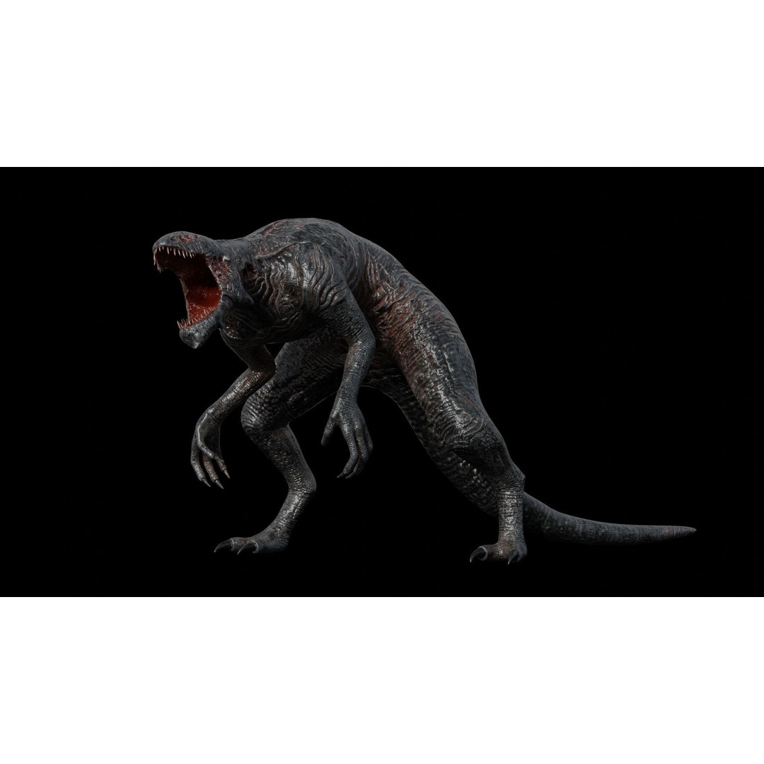 Obscurux-X Mutant Alien Creature 3D Model – Low Poly Rigged Animation - View 44