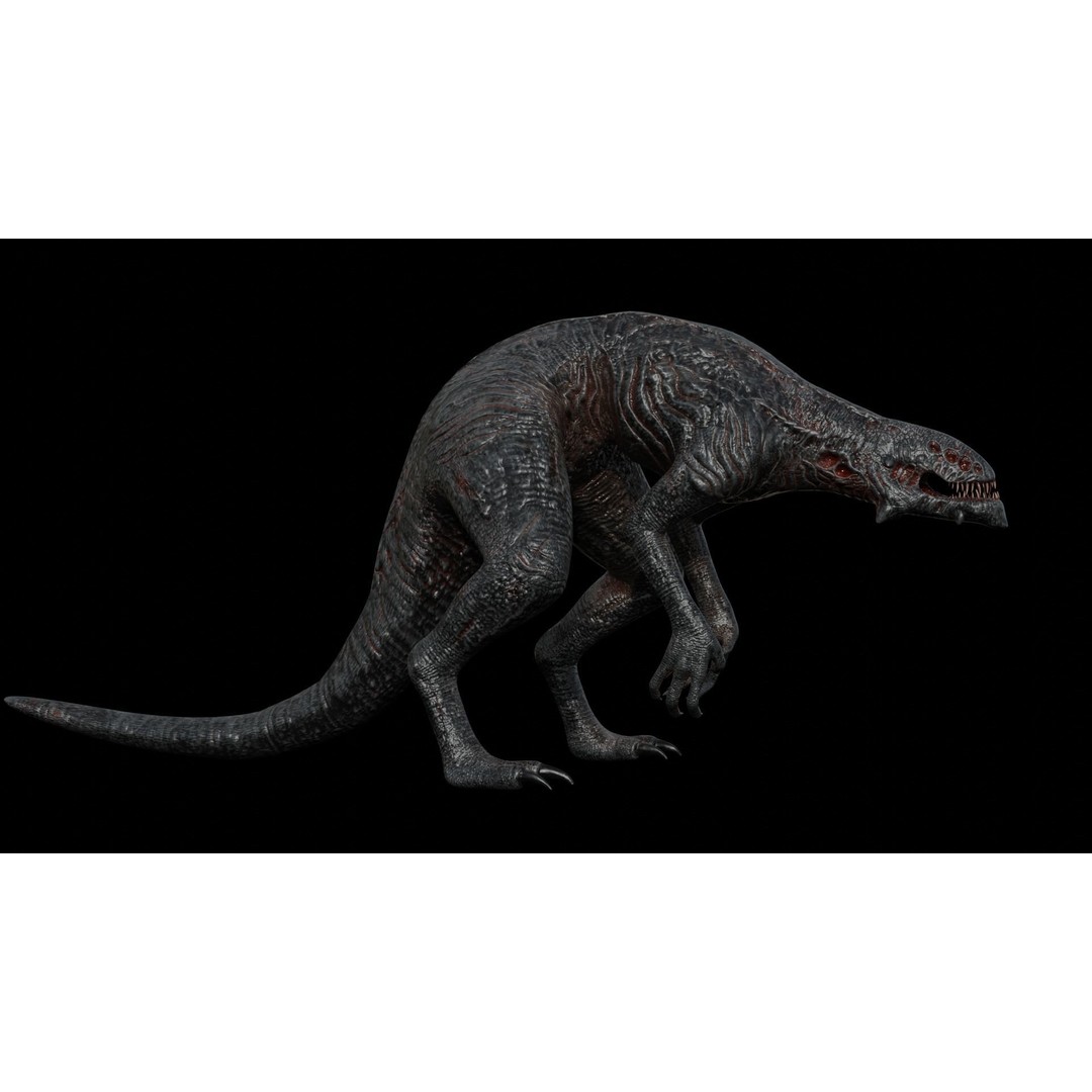 Obscurux-X Mutant Alien Creature 3D Model – Low Poly Rigged Animation - View 45