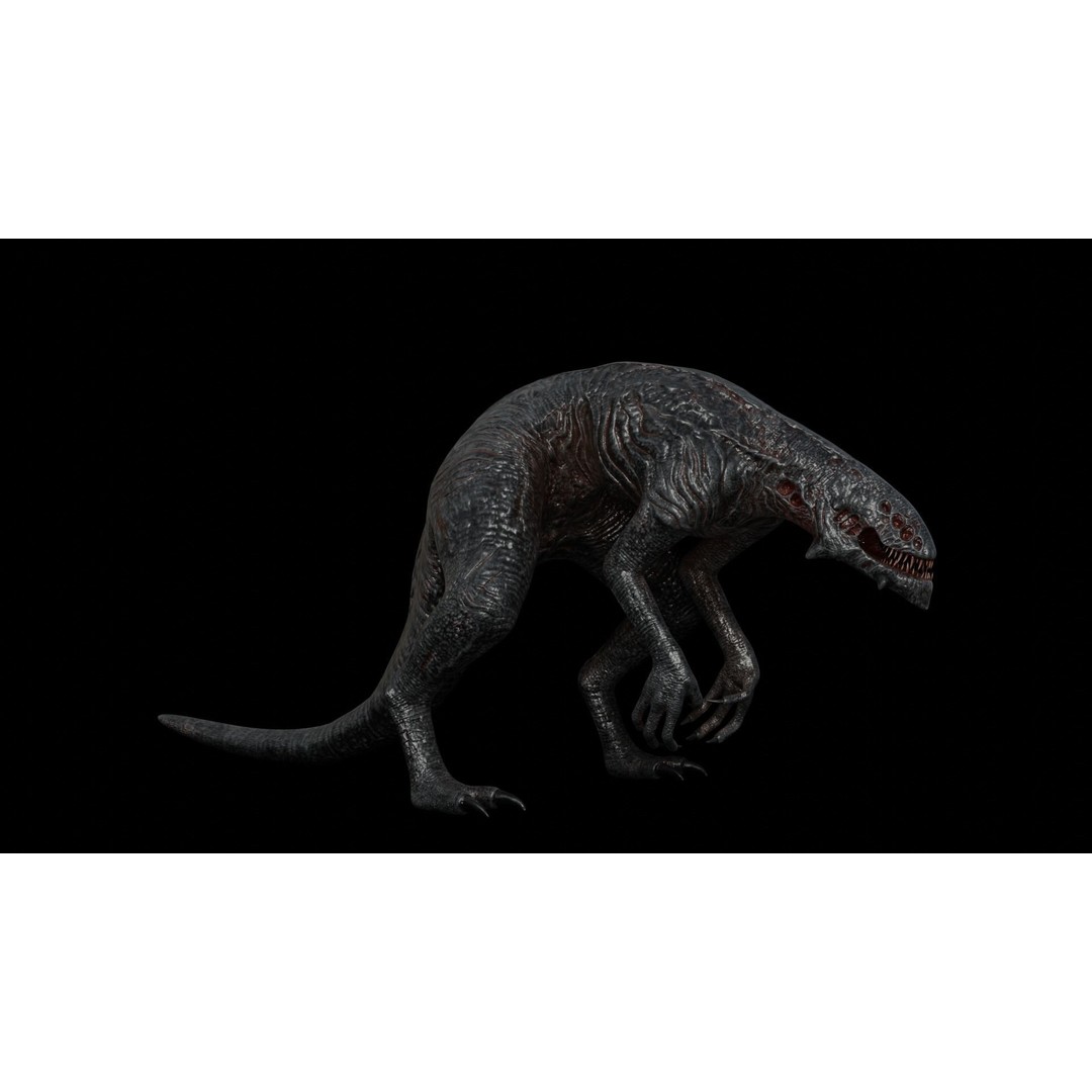 Obscurux-X Mutant Alien Creature 3D Model – Low Poly Rigged Animation - View 46