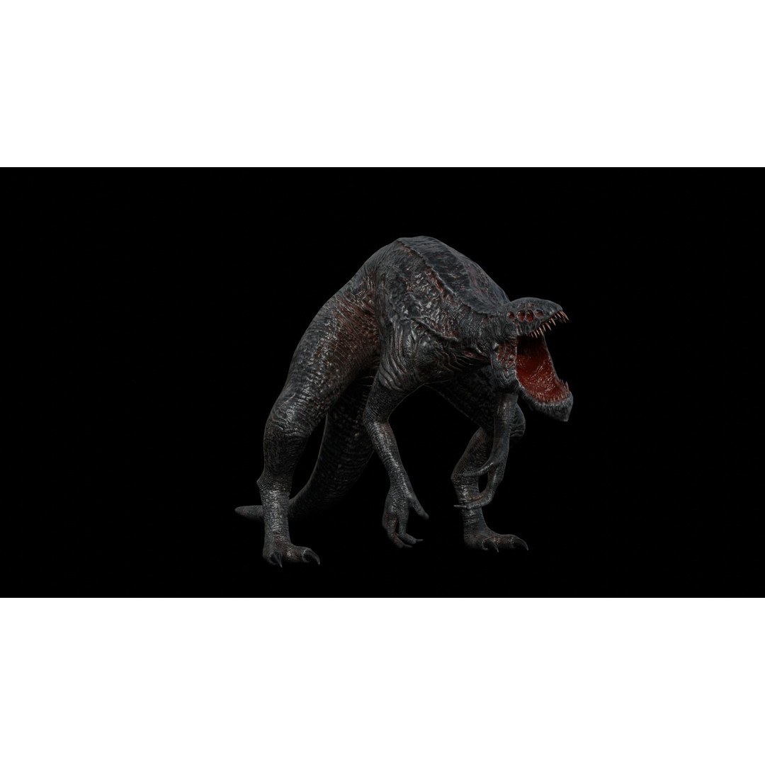 Obscurux-X Mutant Alien Creature 3D Model – Low Poly Rigged Animation - View 47