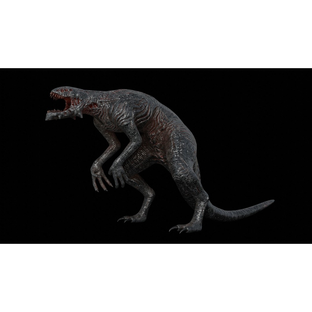 Obscurux-X Mutant Alien Creature 3D Model – Low Poly Rigged Animation - View 5