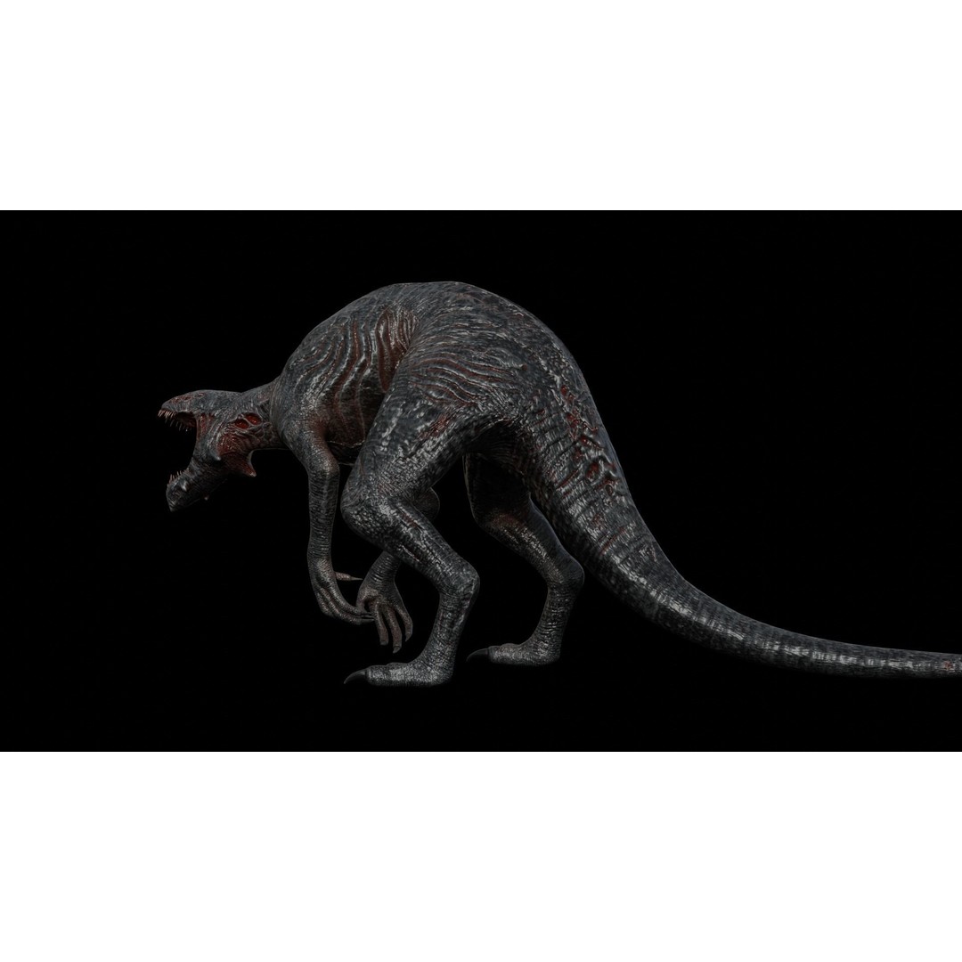 Obscurux-X Mutant Alien Creature 3D Model – Low Poly Rigged Animation - View 50