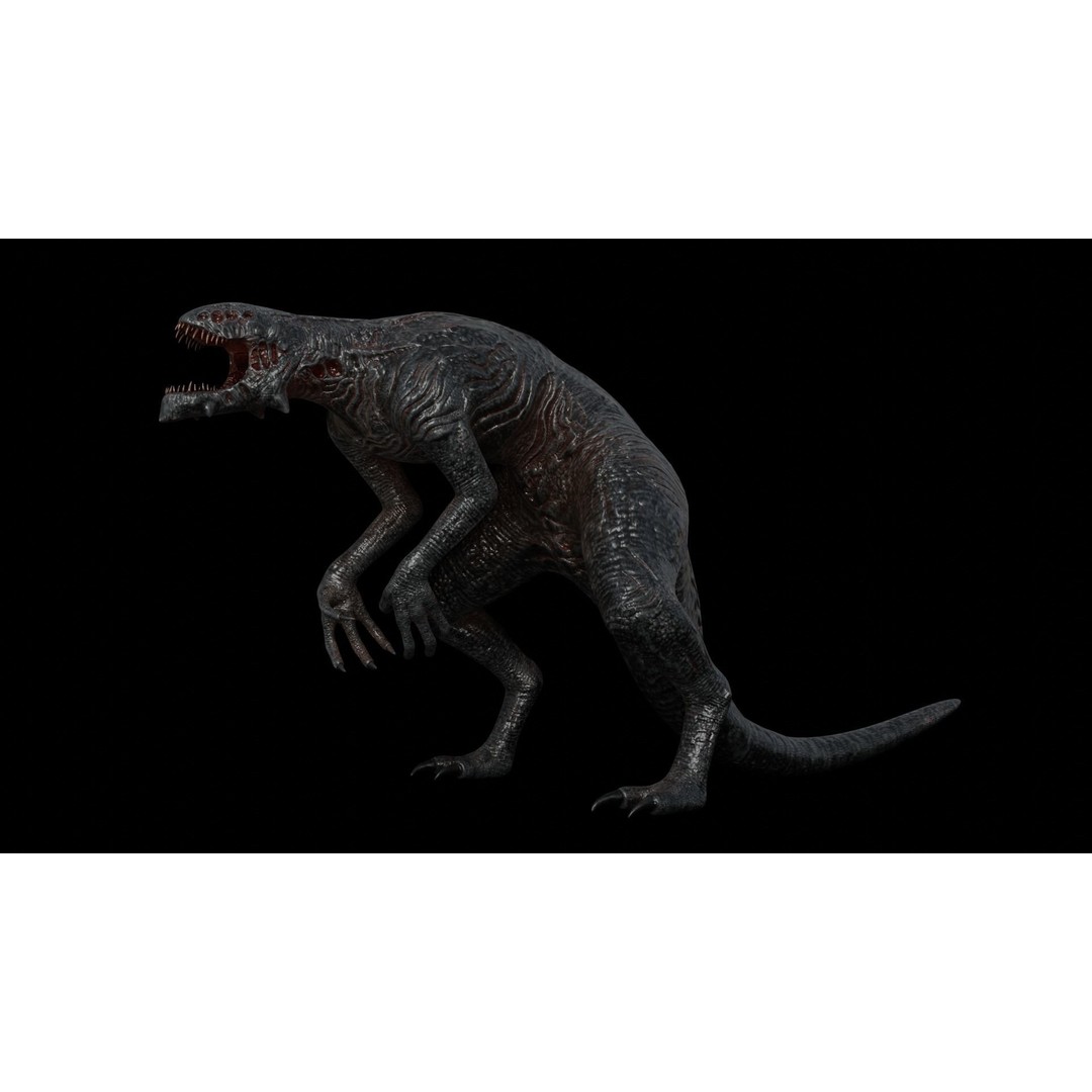 Obscurux-X Mutant Alien Creature 3D Model – Low Poly Rigged Animation - View 53