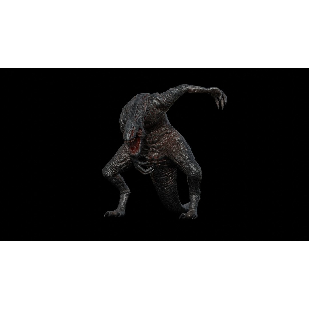 Obscurux-X Mutant Alien Creature 3D Model – Low Poly Rigged Animation - View 54