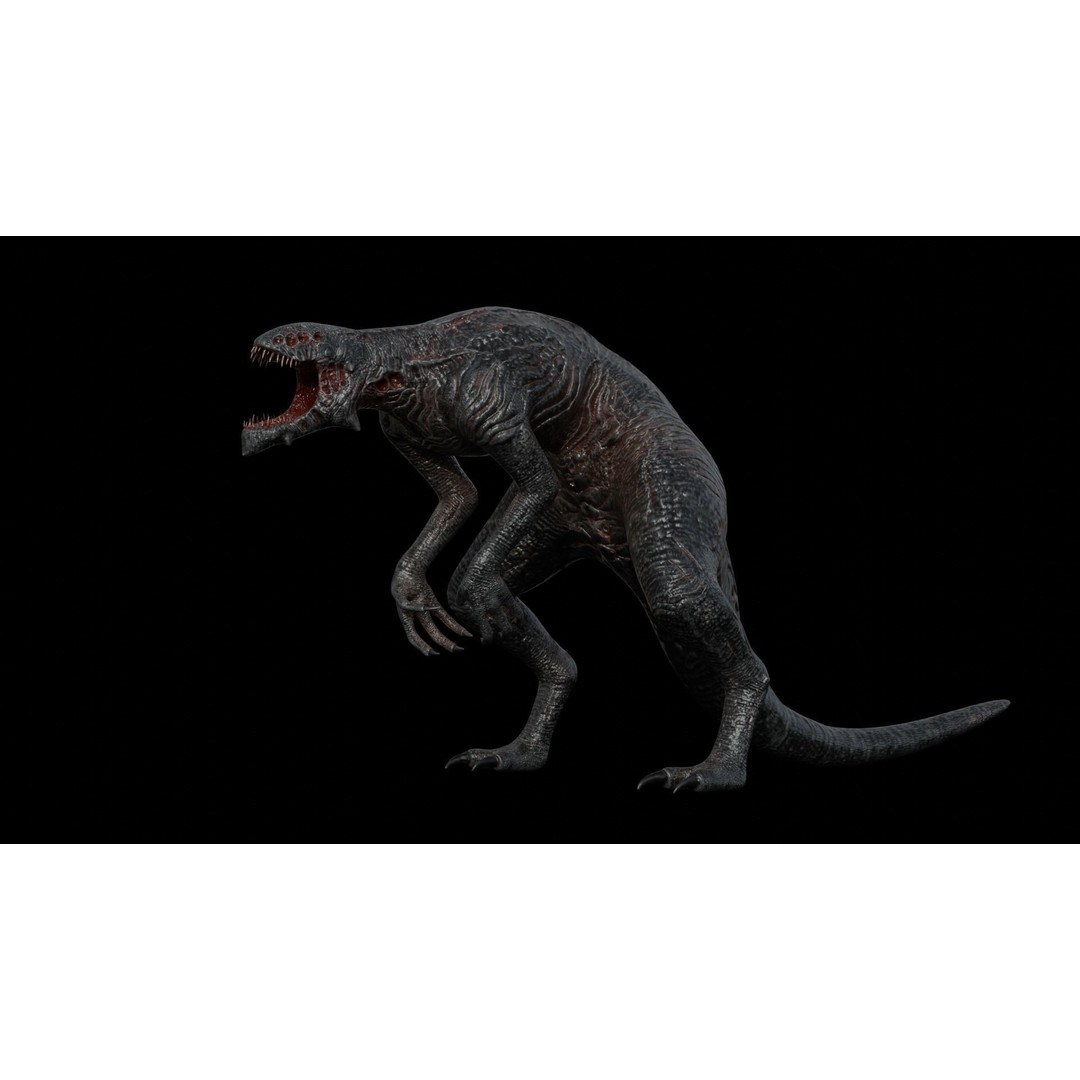 Obscurux-X Mutant Alien Creature 3D Model – Low Poly Rigged Animation - View 55