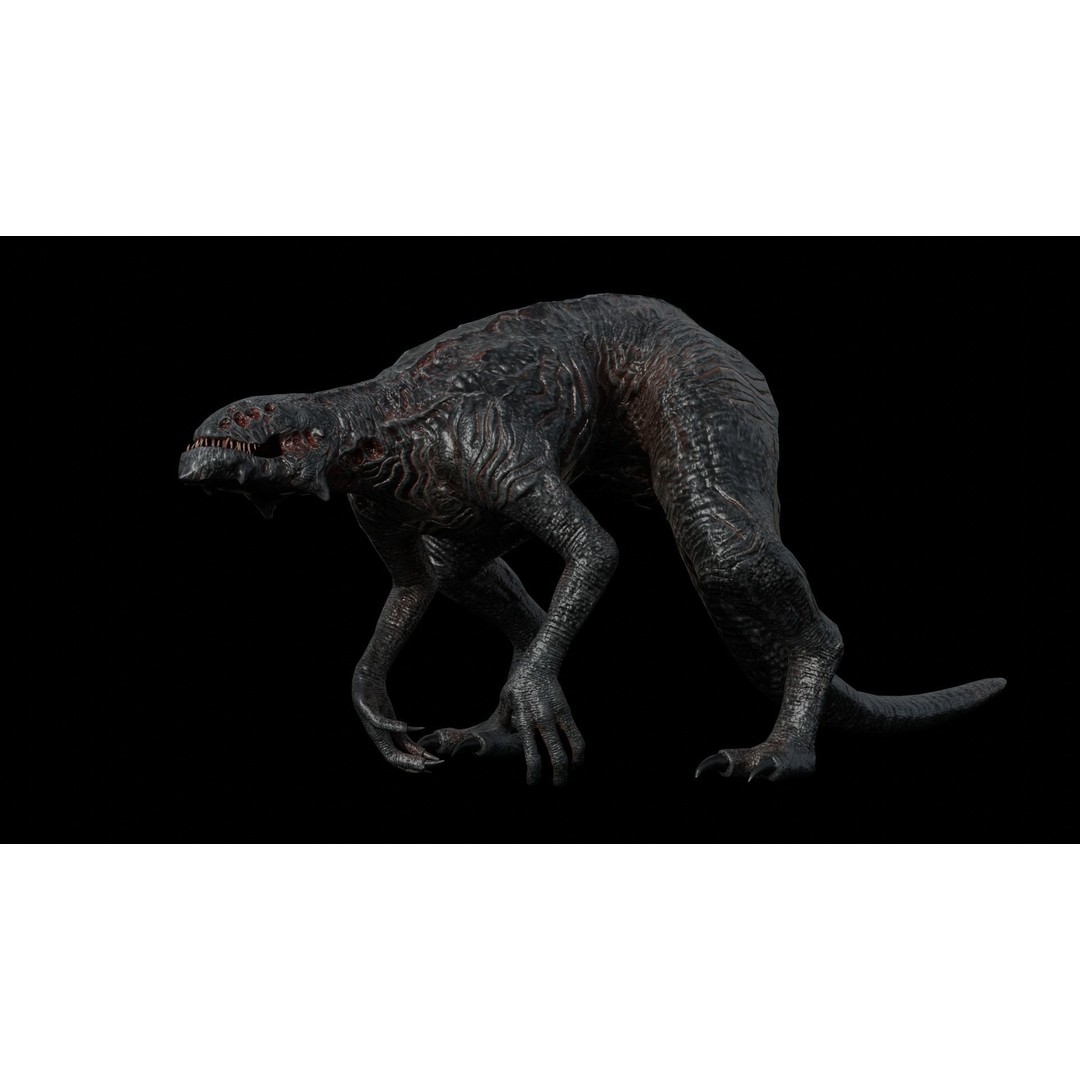 Obscurux-X Mutant Alien Creature 3D Model – Low Poly Rigged Animation - View 58