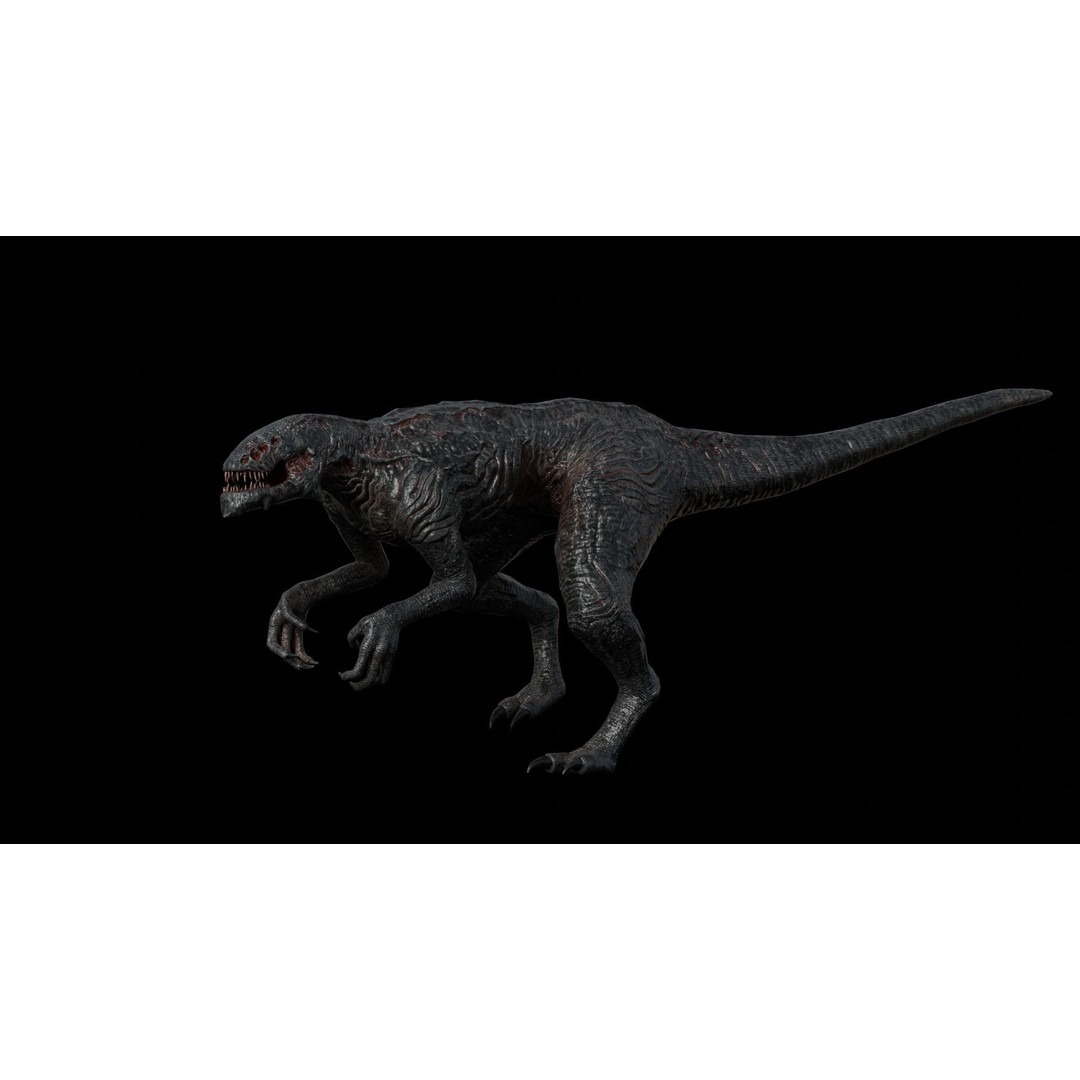 Obscurux-X Mutant Alien Creature 3D Model – Low Poly Rigged Animation - View 59