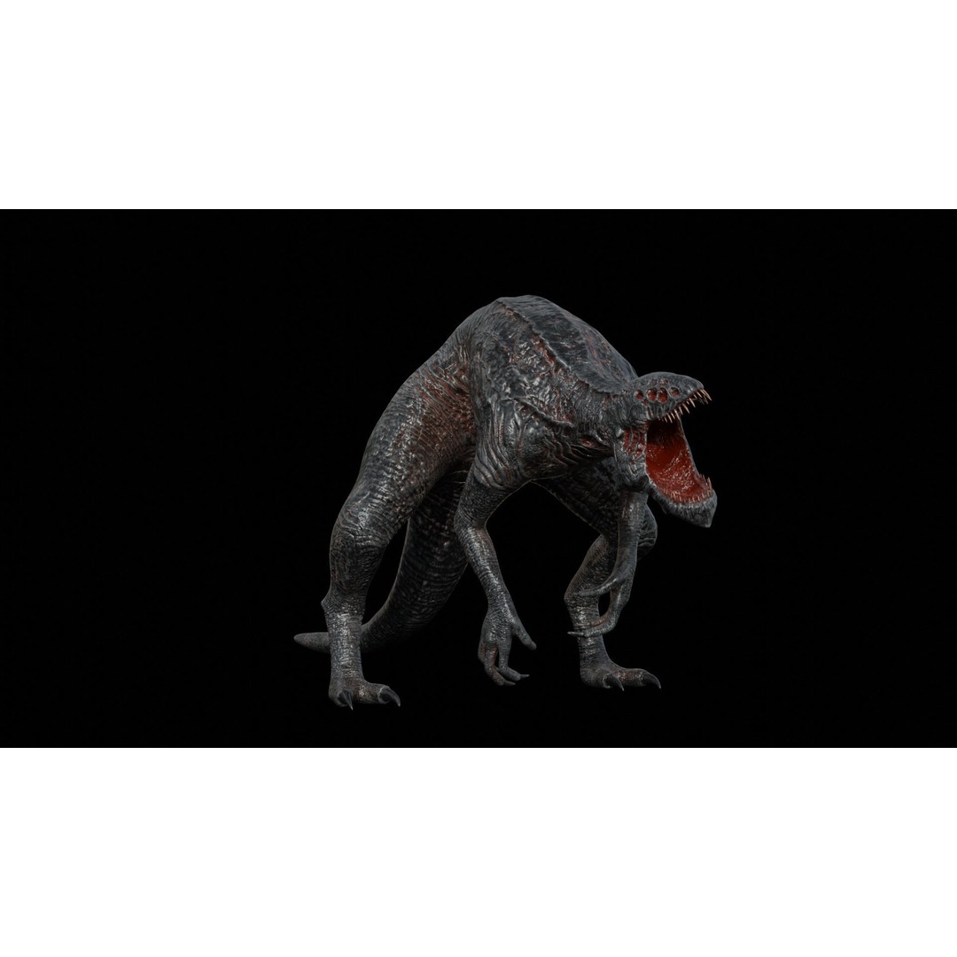Obscurux-X Mutant Alien Creature 3D Model – Low Poly Rigged Animation - View 6