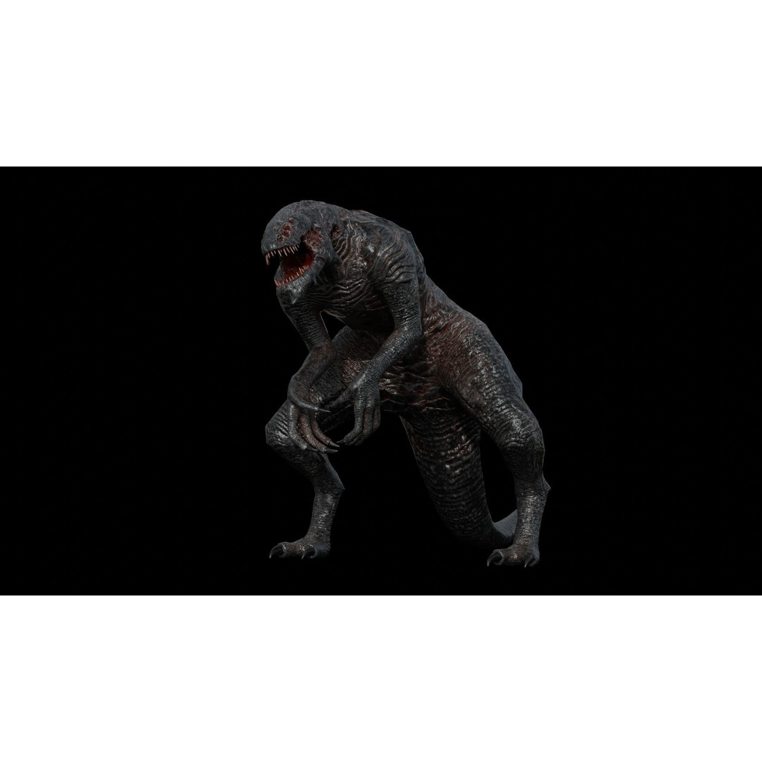 Obscurux-X Mutant Alien Creature 3D Model – Low Poly Rigged Animation - View 61