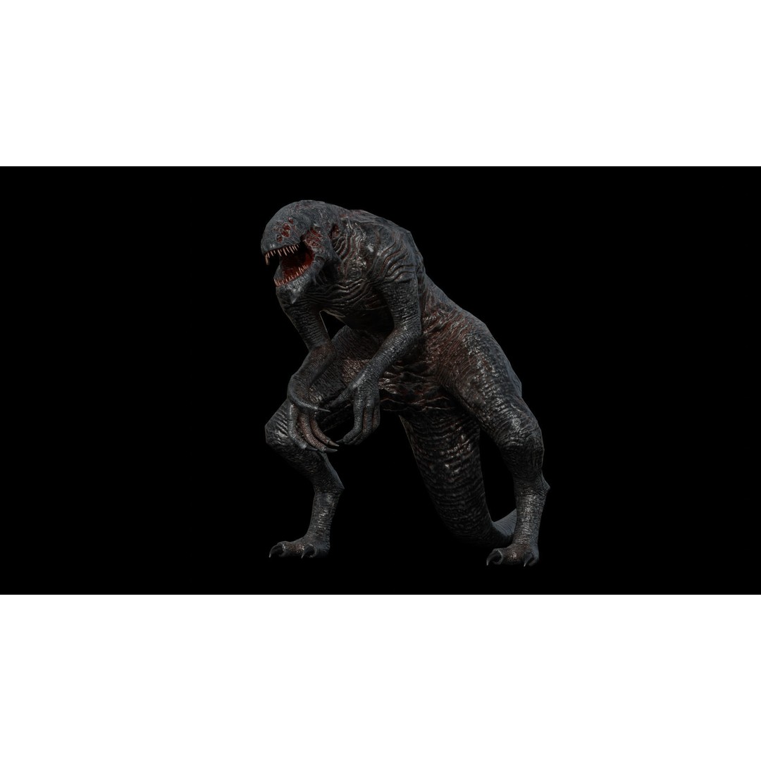 Obscurux-X Mutant Alien Creature 3D Model – Low Poly Rigged Animation - View 62