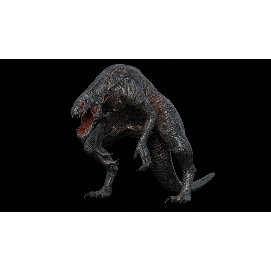 Obscurux-X Mutant Alien Creature 3D Model – Low Poly Rigged Animation - View 7
